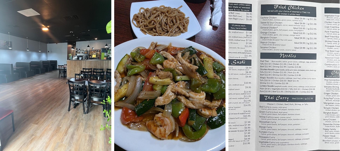 Thai Palace and Sushi Menu